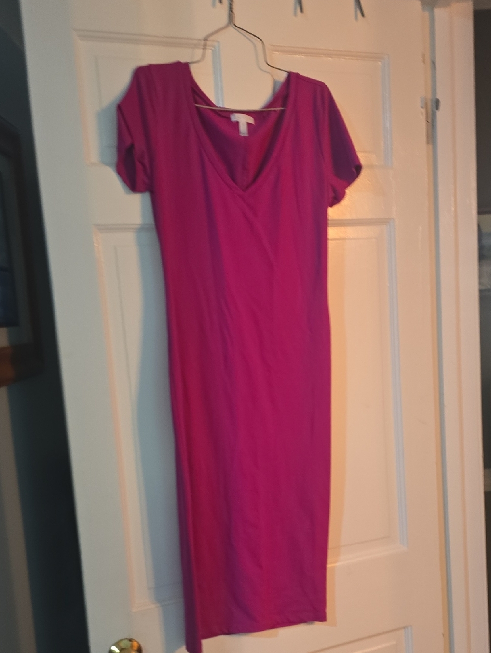 Leith Fuchsia Midi Dress